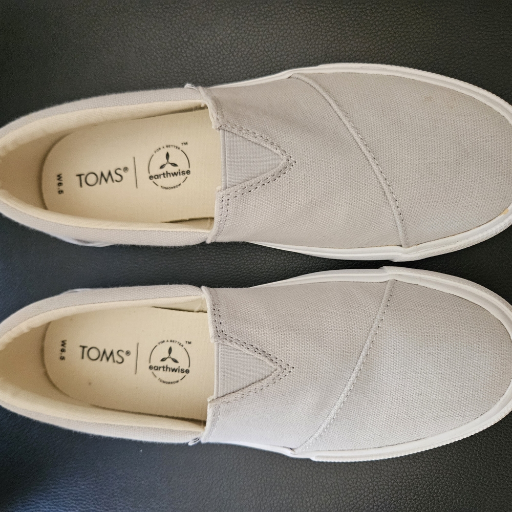 Toms Gray Loafers Slip-On Shoes